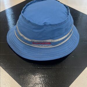 Supreme Blue Bucket Hat with Classic Shape and Wide Brim